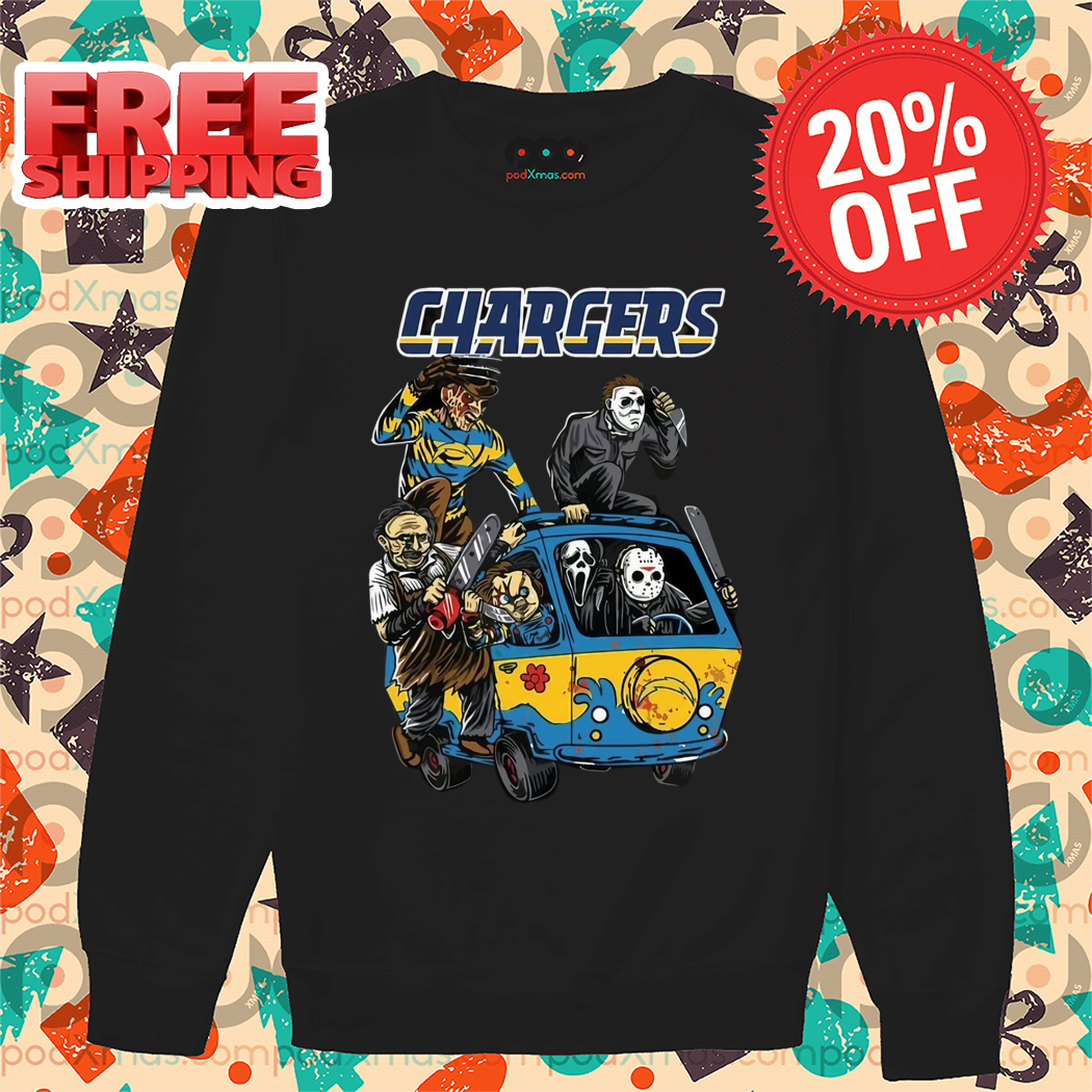 Horror Characters Los Angeles Chargers Halloween 2024 NFL Shirt Horror Characters Los Angeles Chargers Halloween 2024 NFL Shirt
