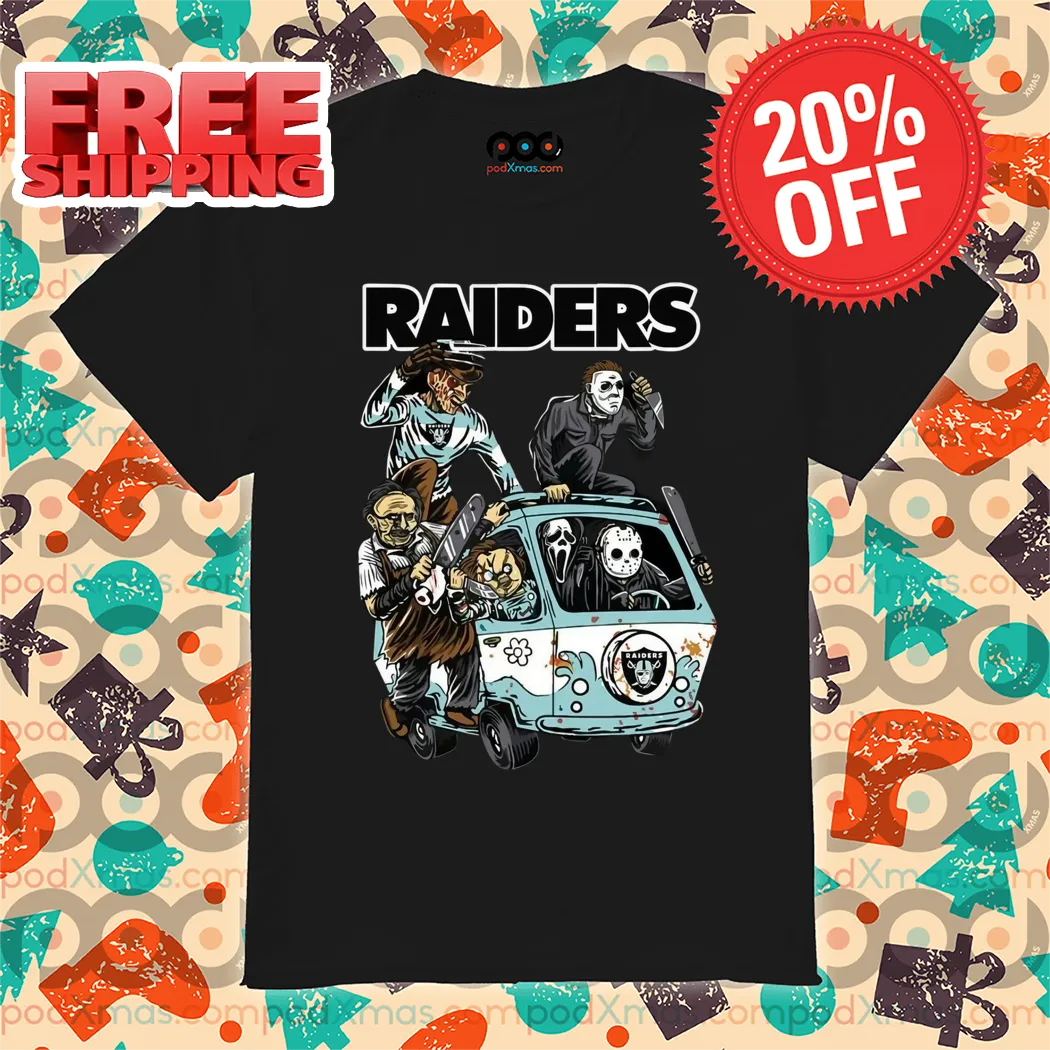 Horror Characters Las Vegas Raiders Halloween 2024 NFL Shirt