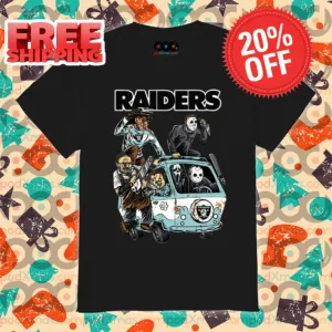 Horror Characters Las Vegas Raiders Halloween 2024 NFL Shirt