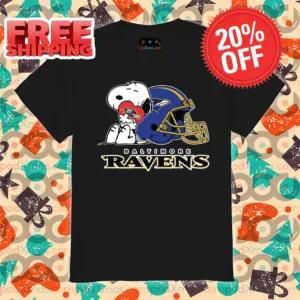 Snoopy Fall In Love Baltimore Ravens 2024 Shirt