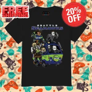 Horror Characters Seattle Seahawks Halloween NFL 2024 Shirt