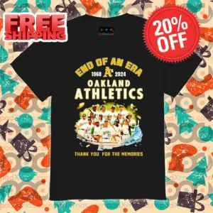 End Of An Era Oakland Athletics Thank You For The Memories 2024 Shirt
