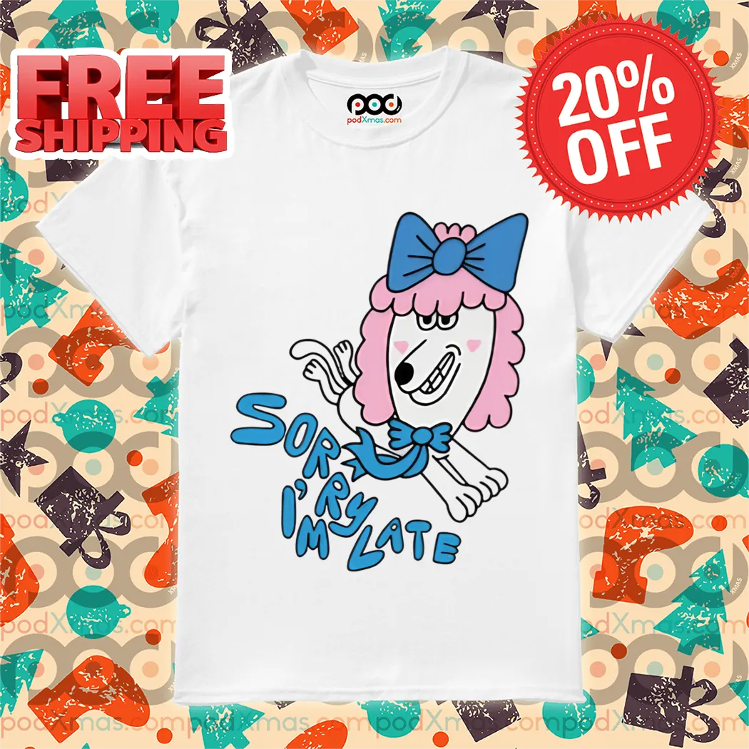 Pink Wolf Sorry I'm Late 2024 Shirt