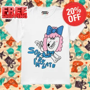Pink Wolf Sorry I'm Late 2024 Shirt