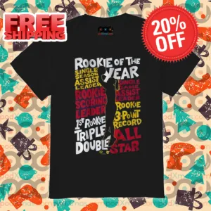 Caitlin Clark Rookie Of The Year 1St Rookie Triple Double All Star Shirt