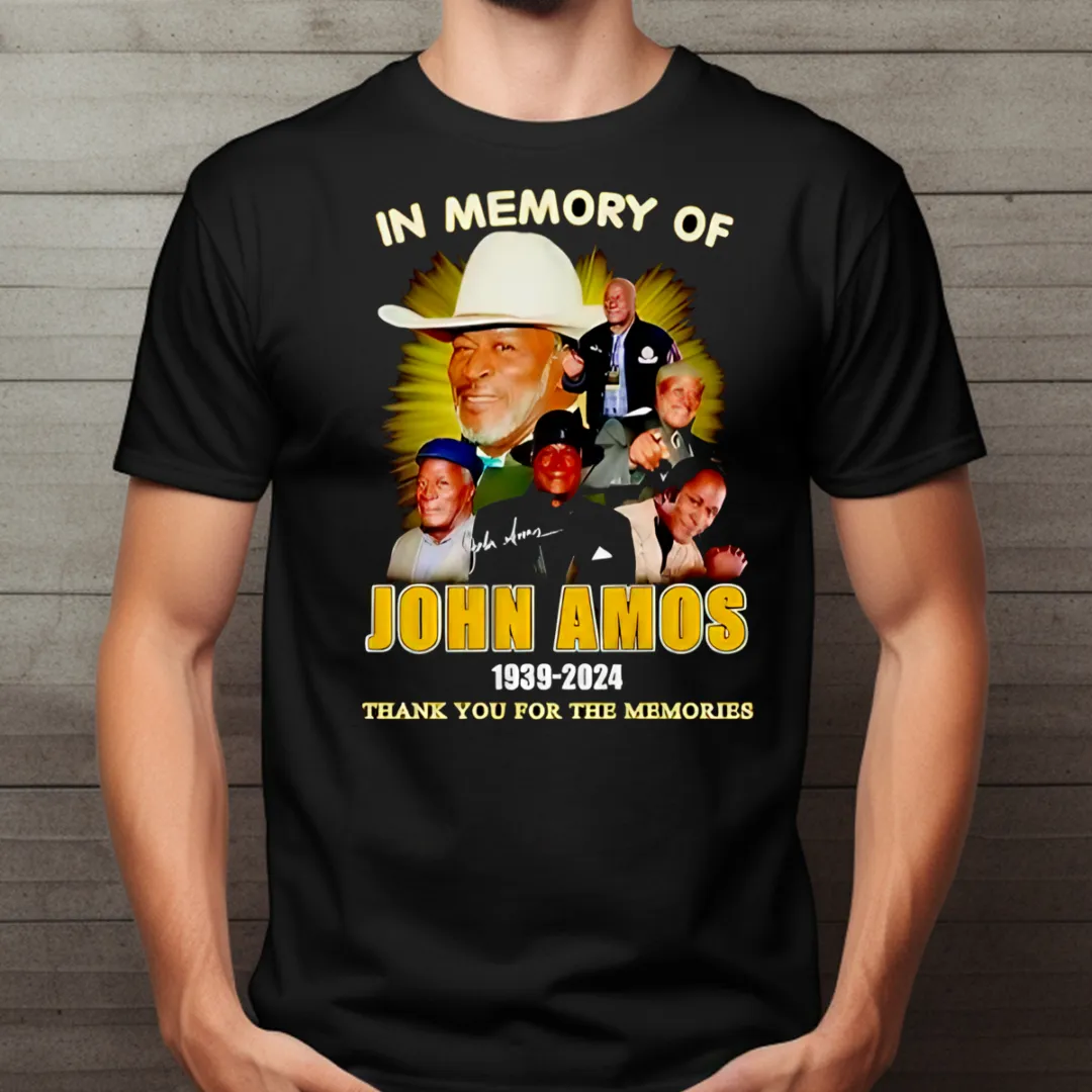 In Memory Of John Amos 1939 2024 Thank You For The Memories Signature Shirt