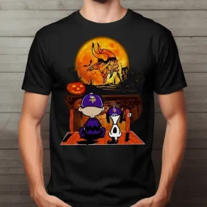 Snoopy Charlie Minnesota Vikings Halloween Night 2024 Shirt