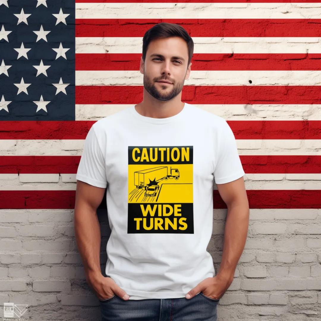 Truck Caution Wide Turns 2024 Shirt