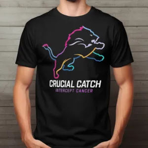 Detroit Lions Crucial Catch Intercept Cancer Shirt