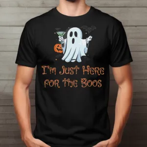 Boo Ghost I'm Just Here For The Boos Halloween 2024 Shirt