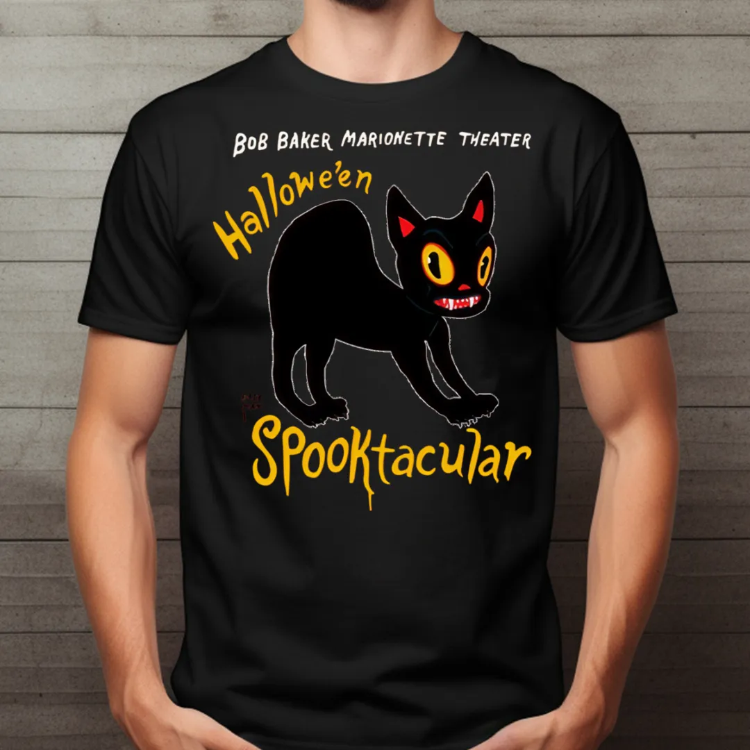 Black Cat Bob Baker Marionette Theater Halloween Spooktacular Shirt