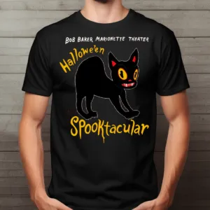 Black Cat Bob Baker Marionette Theater Halloween Spooktacular Shirt