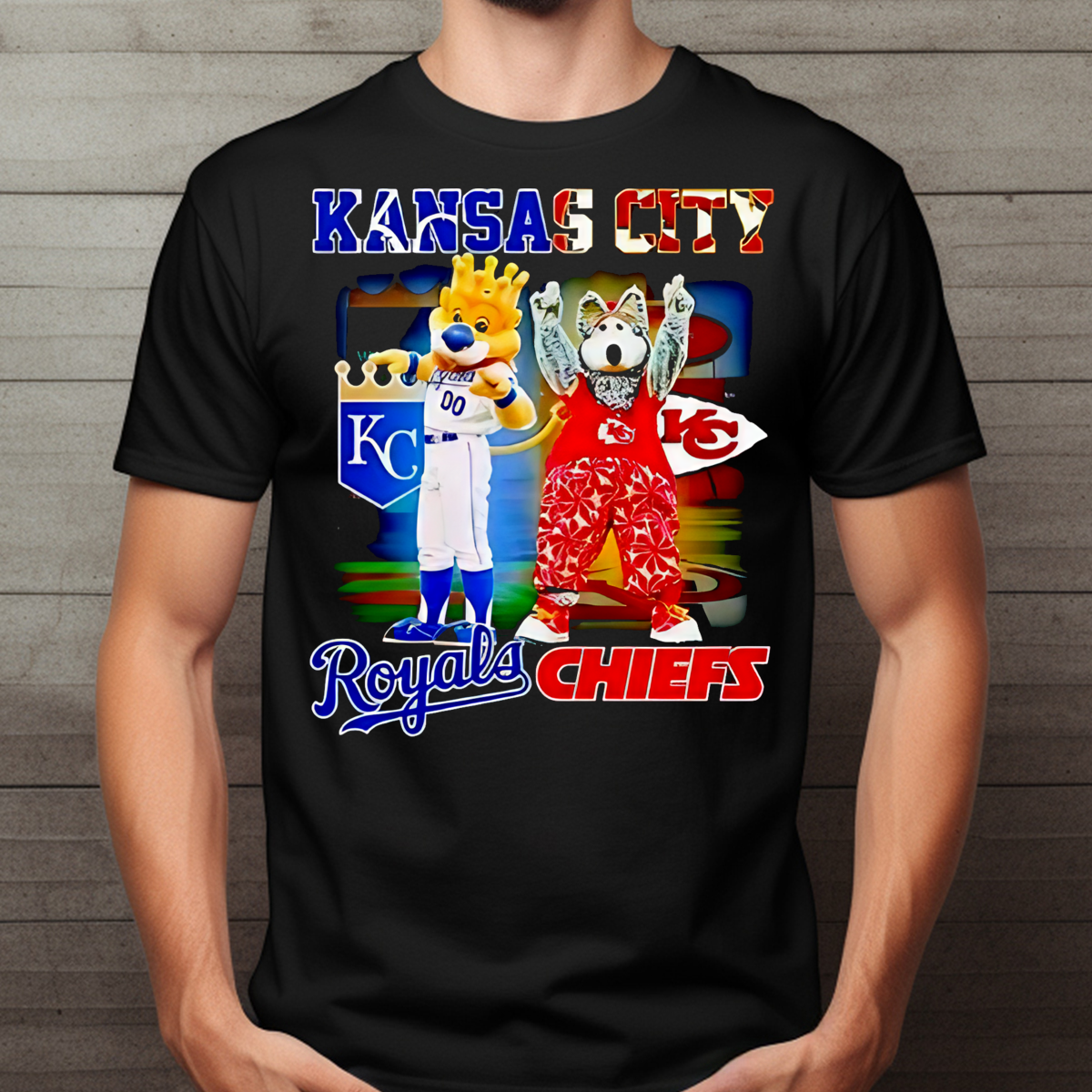 Mascot Kansas City Royals Kansas City Chiefs 2024 Shirt
