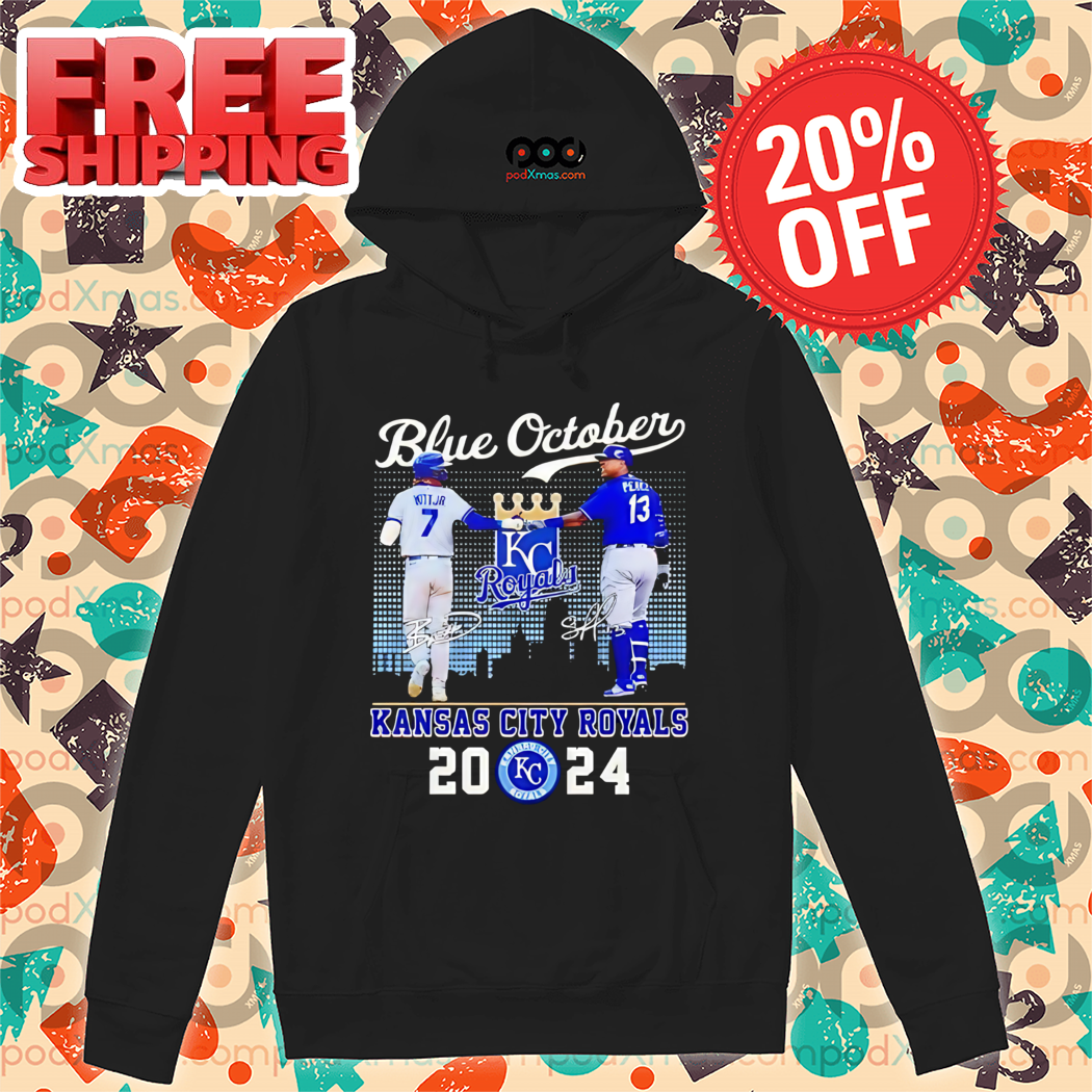 Witt Jr Perez Fist Bump Blue October Kansas City Royals Signature 2024 Shirt