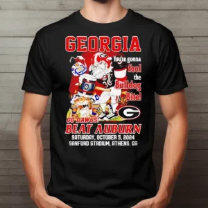 Georgia Bulldogs You're Gonna Feel The Bulldog Bite Go Dawgs Beat Auburn Shirt