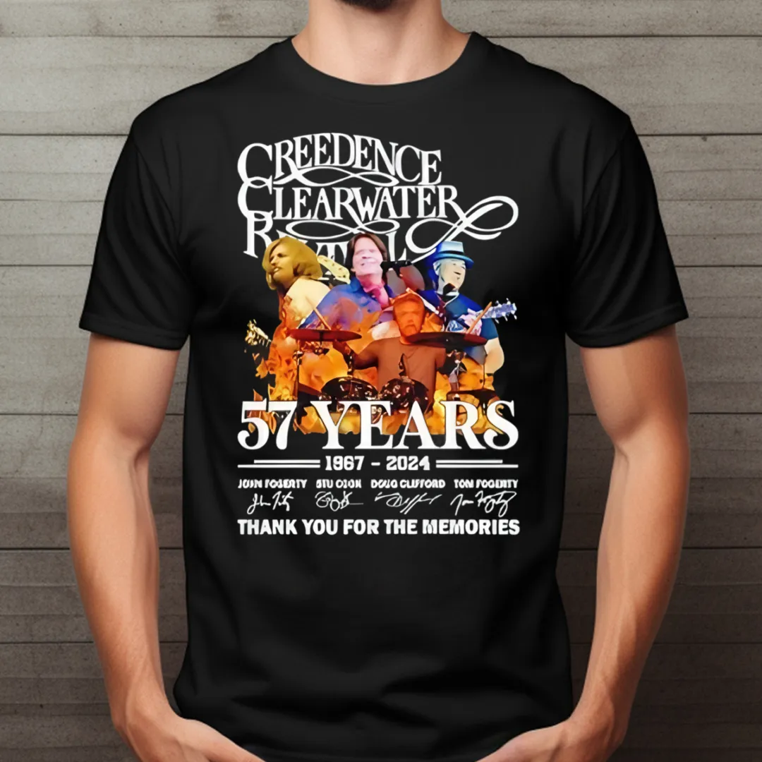 Creedence Clearwater Revival 57 years 1967 2024 Thank You For The Memories Signature Shirt