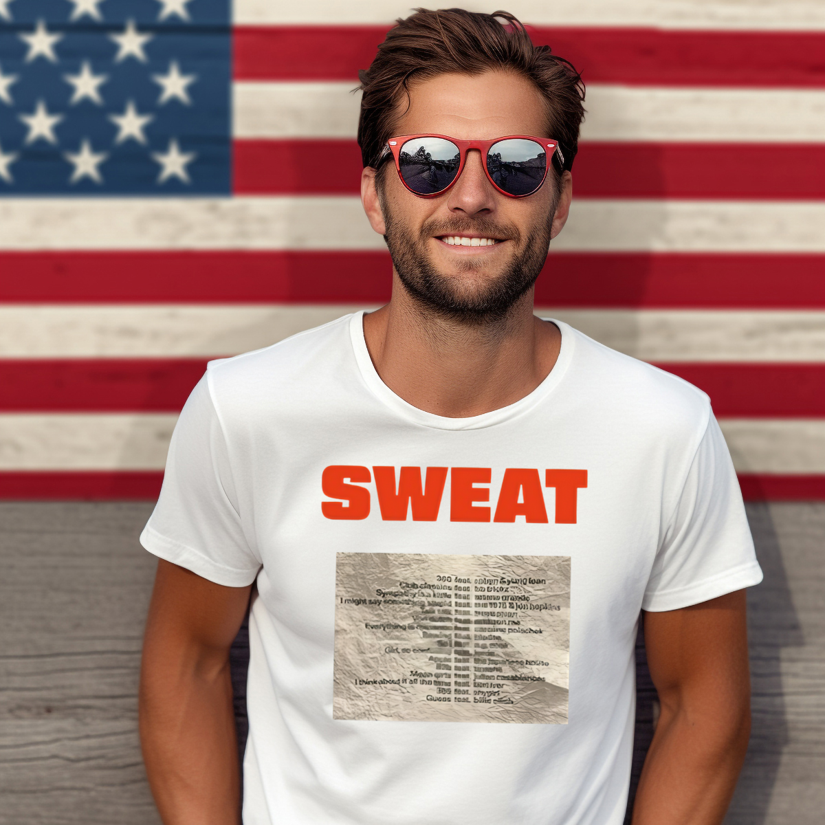 Sweat The Crumpled Up Set List Shirt