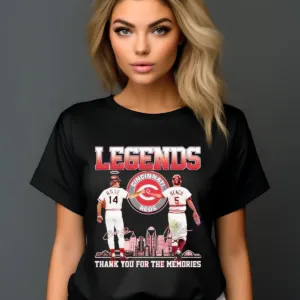 Fist Bump Pete Rose Johnny Bench Legends Cincinnati Reds Thank You For The Memories Signature Shirt