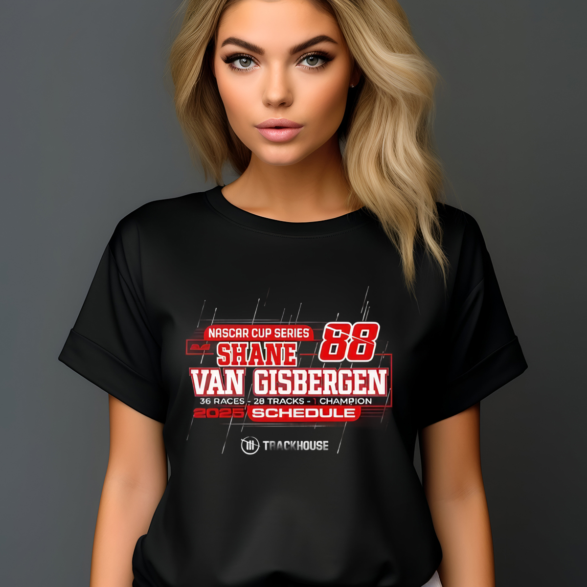 Nascar Cup Series Shane Van Gisbergen 36 Races 28 Tracks 1 Champion 2025 Schedule Shirt