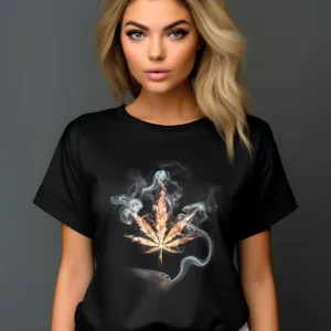 Joint Weed Leaves Fire Smoke Shirt