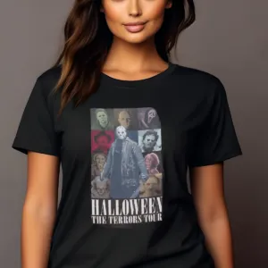 Horror Characters Halloween The Terrors Tour 2024 Shirt