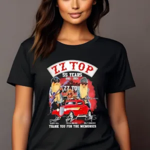 ZZ Top 55 Years 1969 2024 Thank You For The Memories Signature Shirt