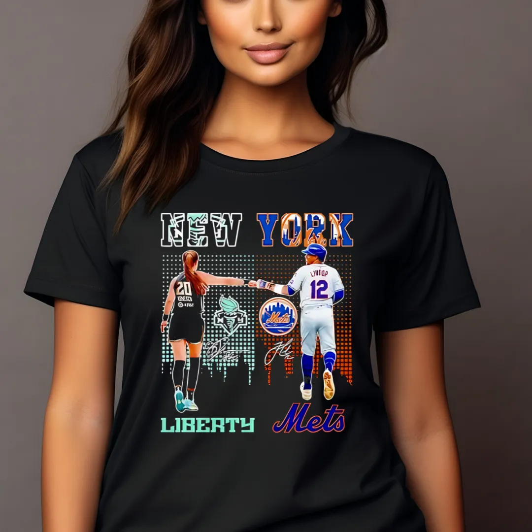 New York City New York Liberty Fist Bump New York Mets Signature 2024 Shirt