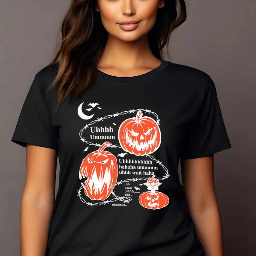 Pumpkin Devil Face Uhhh Ummm Halloween 2024 Shirt