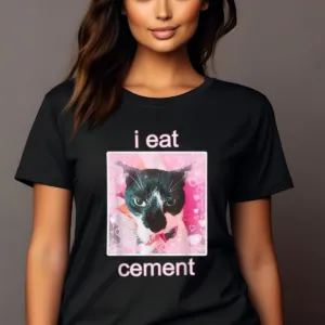 Custom Photo Cat I Eat Cement Shirt