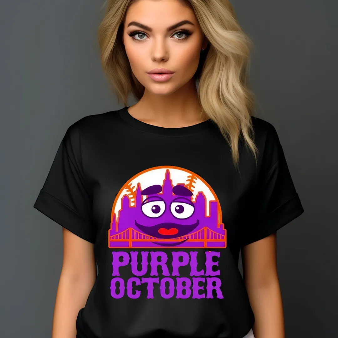 Grimace Purple October Baseball 2024 Shirt