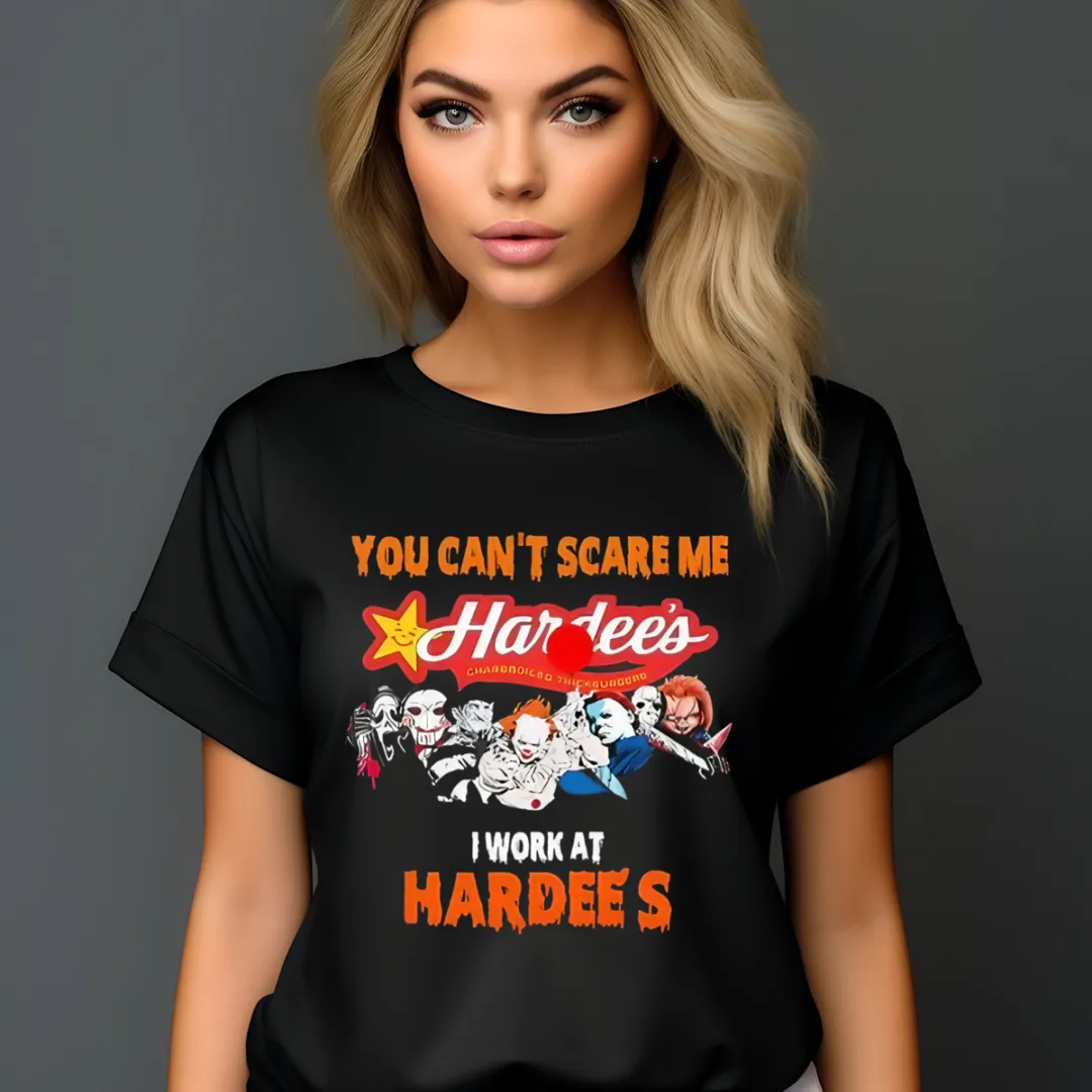 Horror Characters You Can't Scare Me I Work At Hardees Vintage Shirt