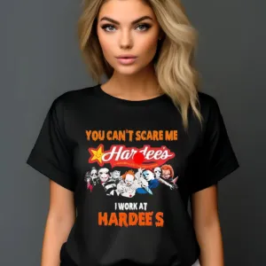 Horror Characters You Can't Scare Me I Work At Hardees Vintage Shirt