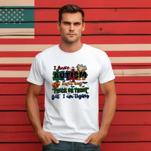 Boo Ghost I Have Autism I Can't Say Trick Or Treat But I Am Trying Halloween 2024 Shirt