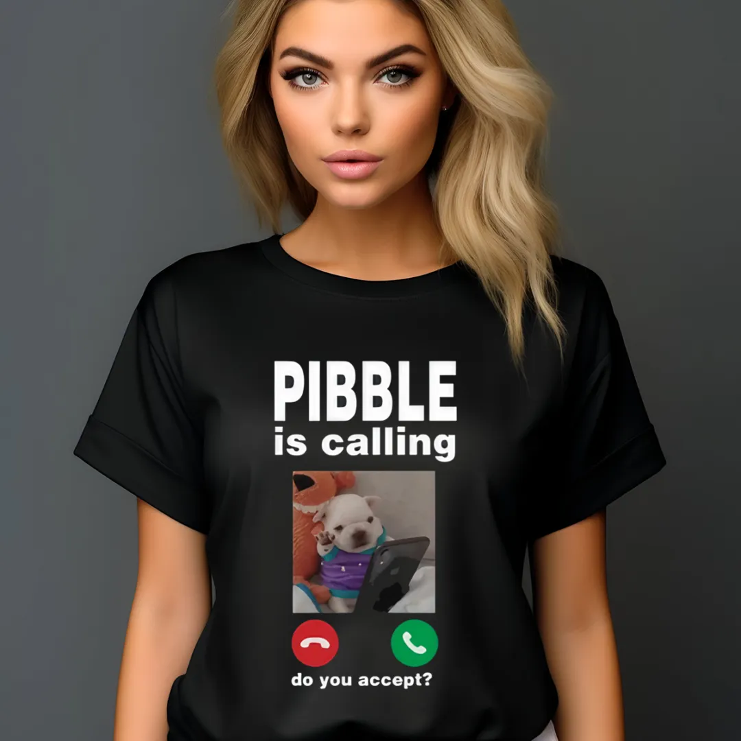 Custom Photo Pibble Is Calling Do You Accept Shirt