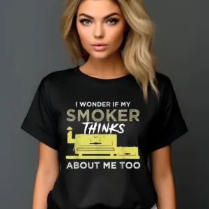 BBQ Grill I Wonder If My Smoker Thinks About Me Too Vintage Shirt