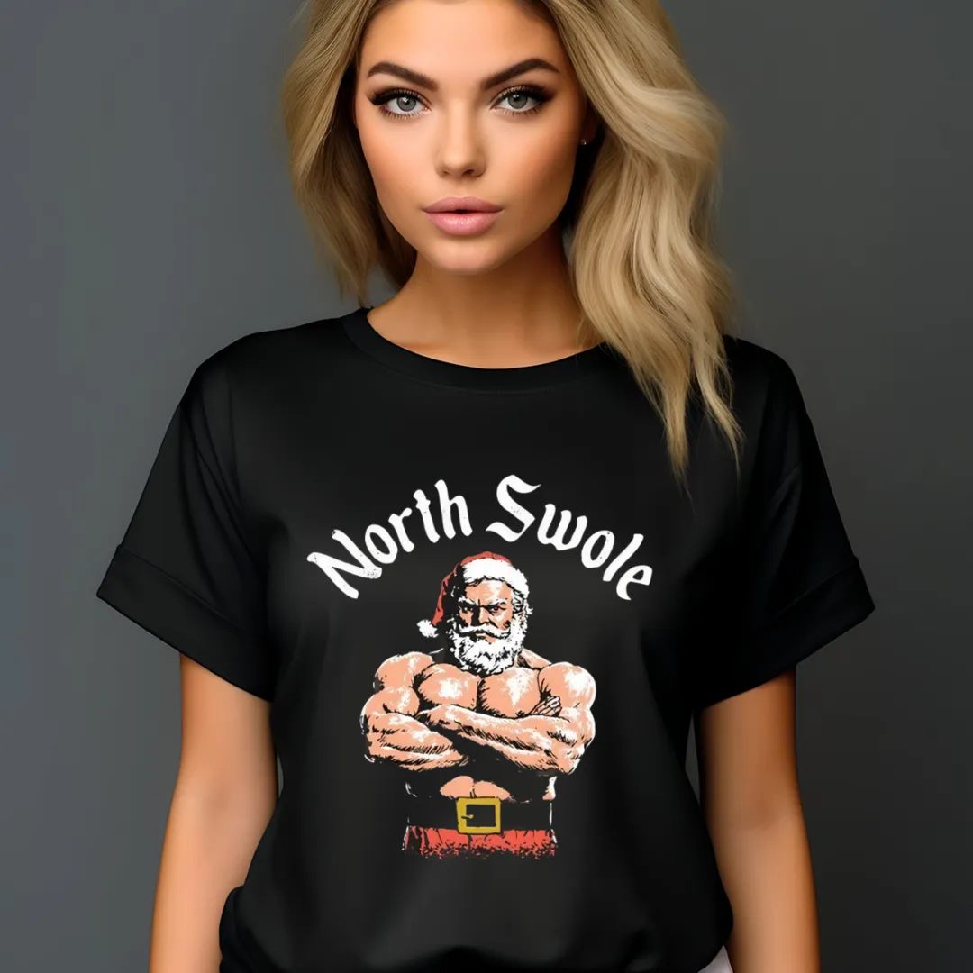 Muscle Santa North Swole Christmas 2024 Shirt