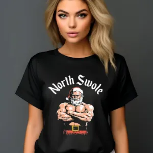 Muscle Santa North Swole Christmas 2024 Shirt