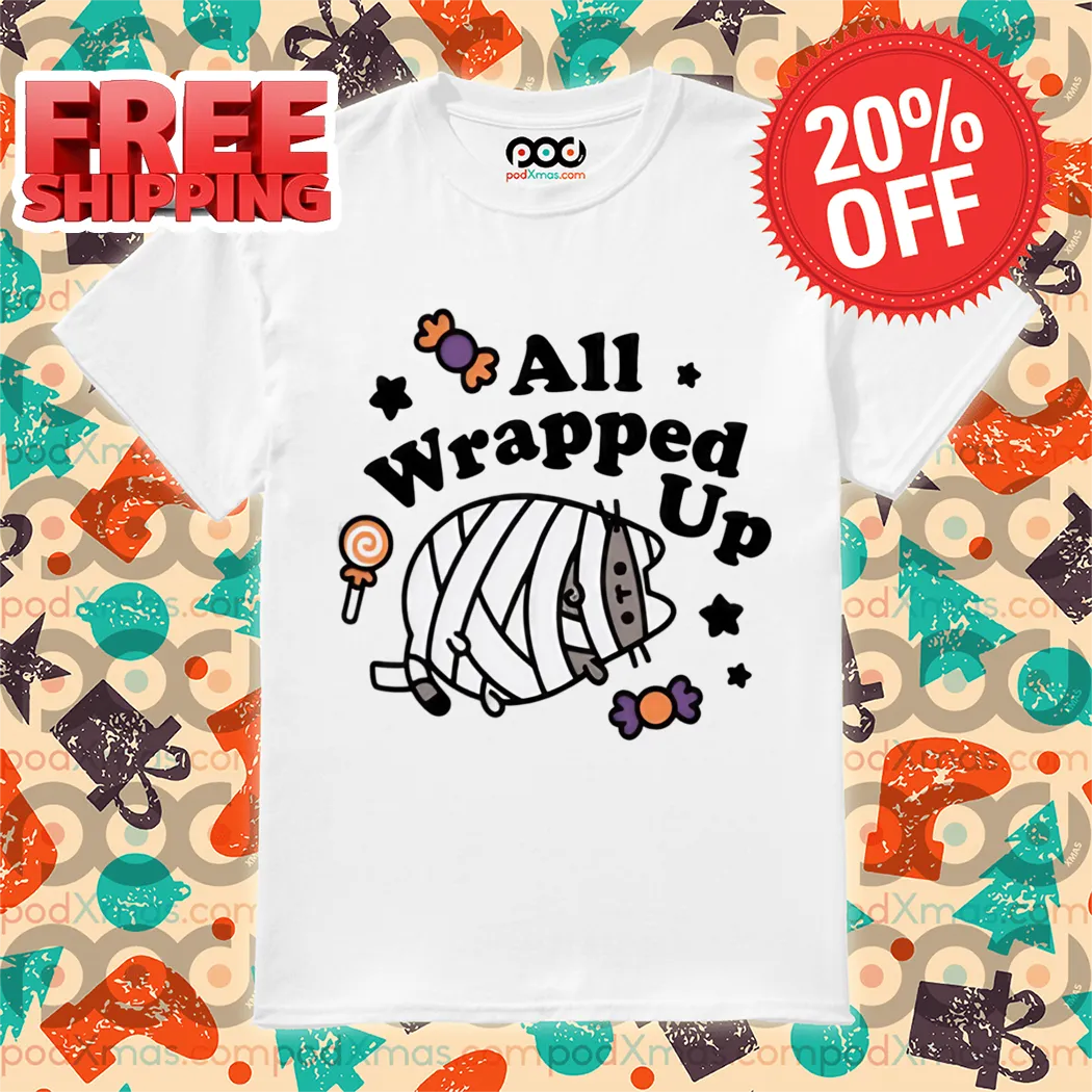 Cat All Wrapped Up Halloween Shirt