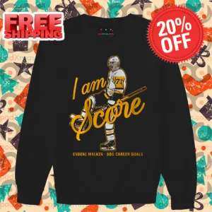 I Am Score Evgeni Malkin 500 Career Goals Pittsburgh Penguins Shirt