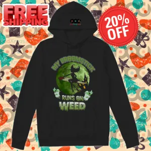 Witch My Broomstick Runs On Weed Halloween 2024 Shirt