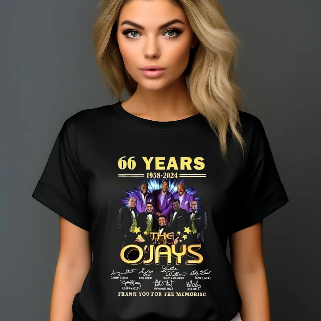 66 Years 1958 2024 The O'Jays Thank You For The Memories Signature 2024 Shirt