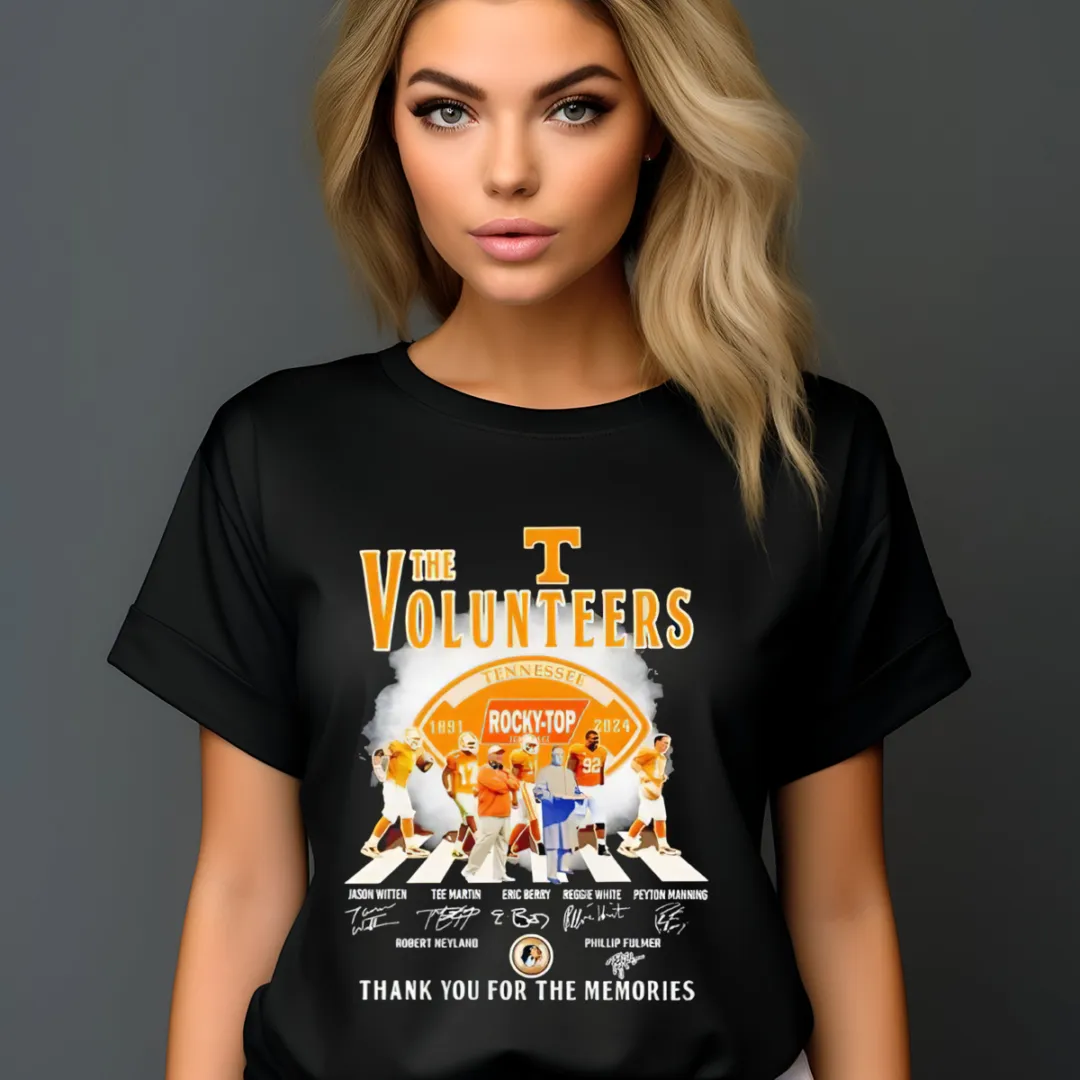 Tennessee Volunteers Players Crossing Thank You For The Memories Signature 2024 Shirt