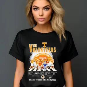 Tennessee Volunteers Players Crossing Thank You For The Memories Signature 2024 Shirt