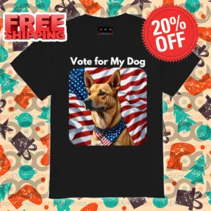 Custom Photo Vote For My Dog American Flag 2024 Shirt