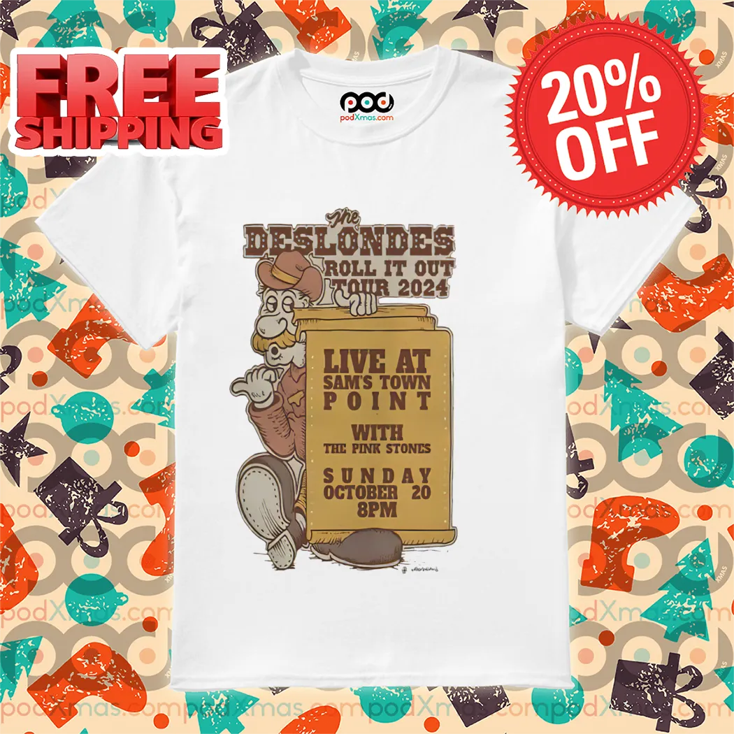 The Deslondes Roll It Out Tour 2024 Live At Sam's Town Point With The Pink Stones Shirt