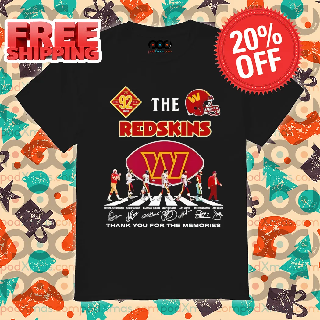 The Washington Redskins Players Crossing Thank You For The Memories Signature 2024 Shirt