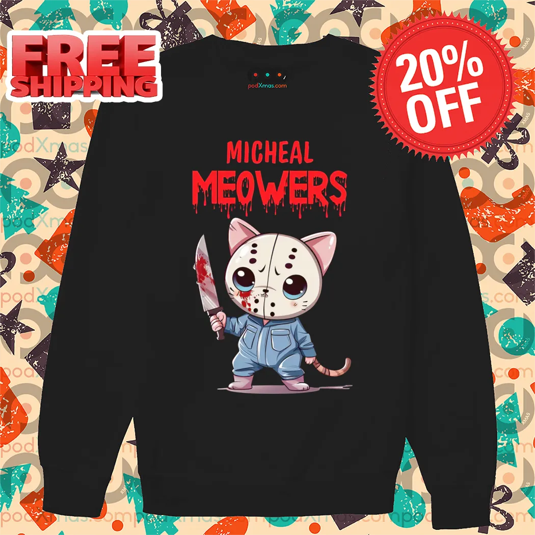 Cat Michael Myers Micheal Meowers Halloween 2024 Shirt
