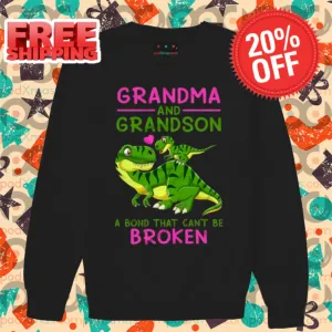 Dinosaur Grandma And Grandson A Bond That Can't Be Broke Shirt