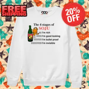 Garfield The 4 Stages Of Soju Shirt