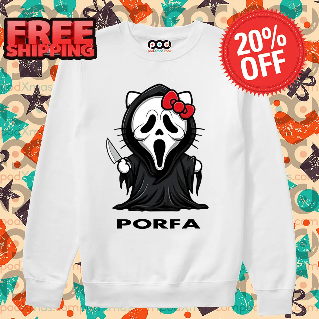 Hello Kitty Ghost Face Porfa Halloween 2024 Shirt
